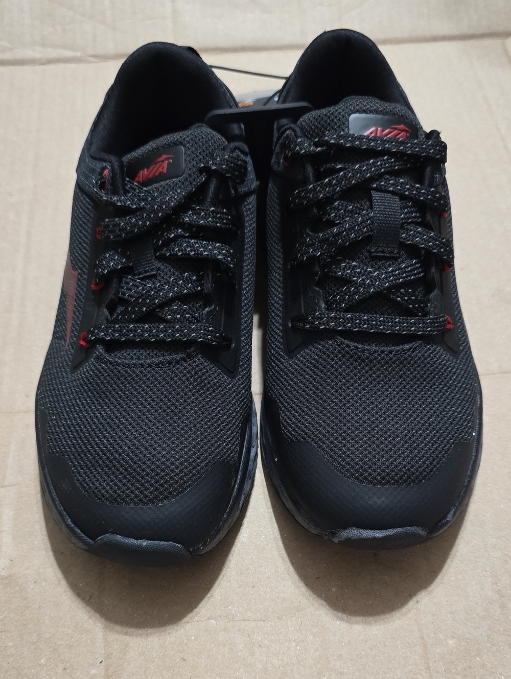 Nwt Avia Boys Black Sneakers with Red Accents